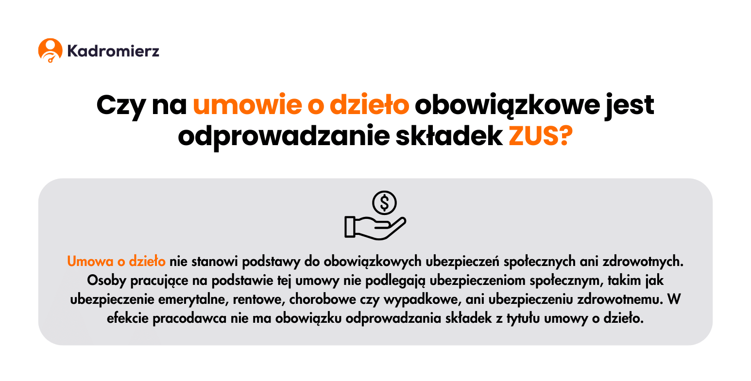 Umowa o dzieło a ZUS