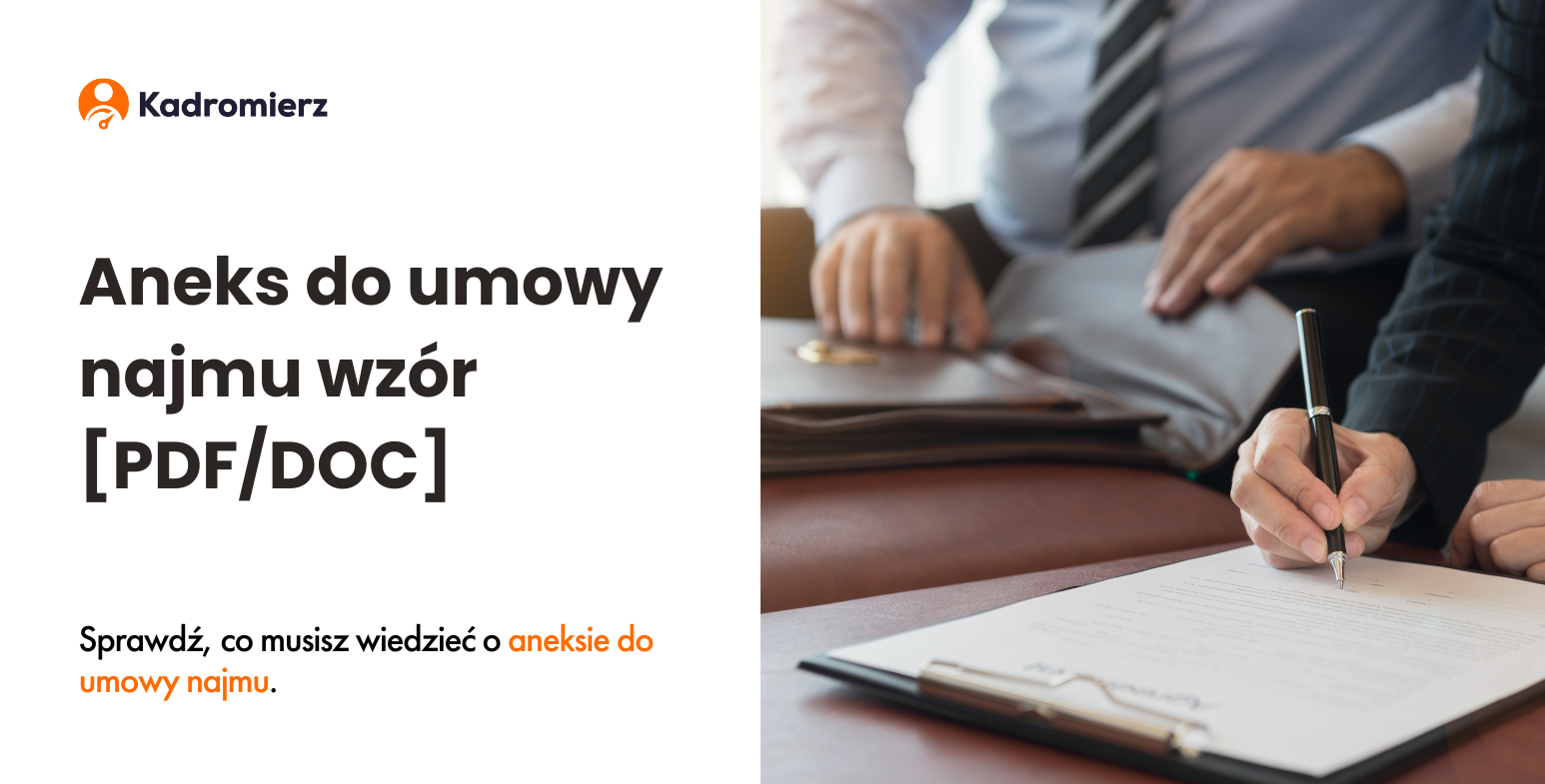 Aneks do umowy najmu wzór