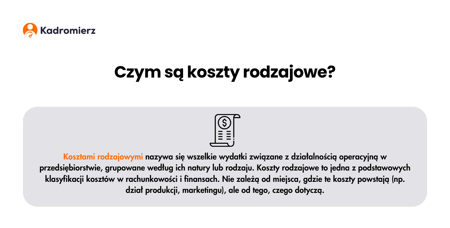 Czym są koszty rodzajowe?