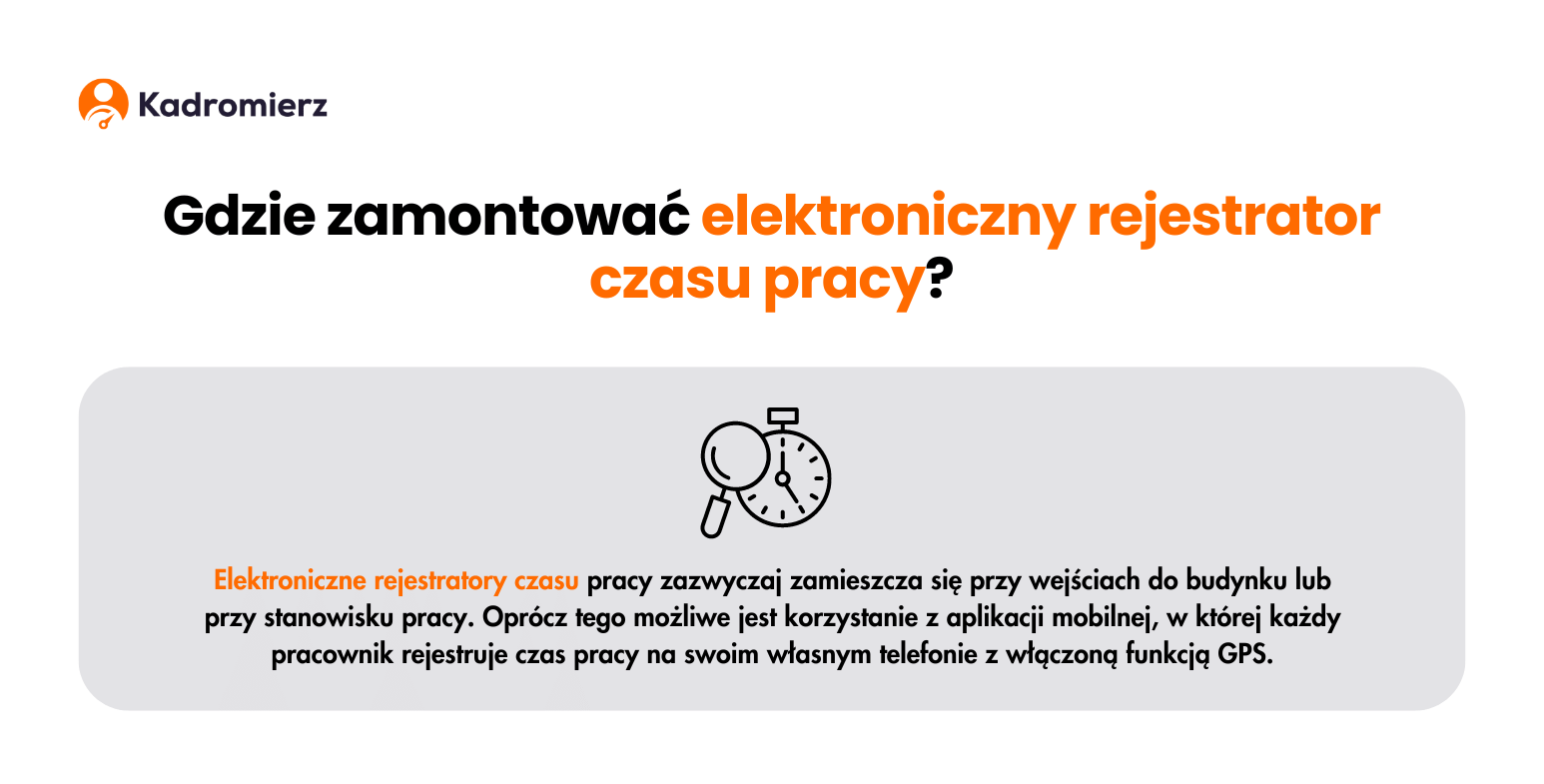 Gdzie zamontować elektroniczny rejestrator czasu pracy w firmie?