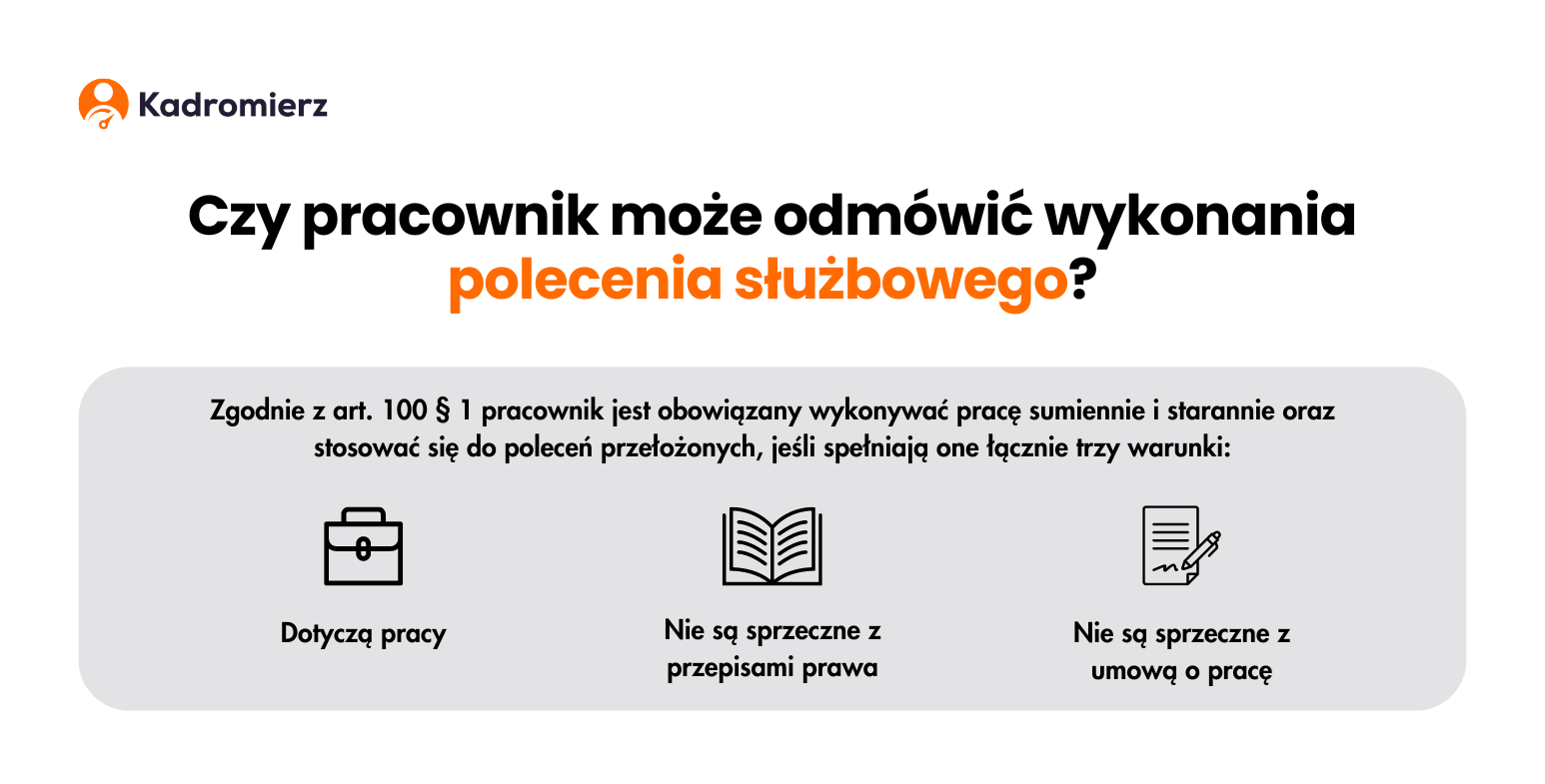 Czy pracownik może odmówić wykonania polecenia służbowego?