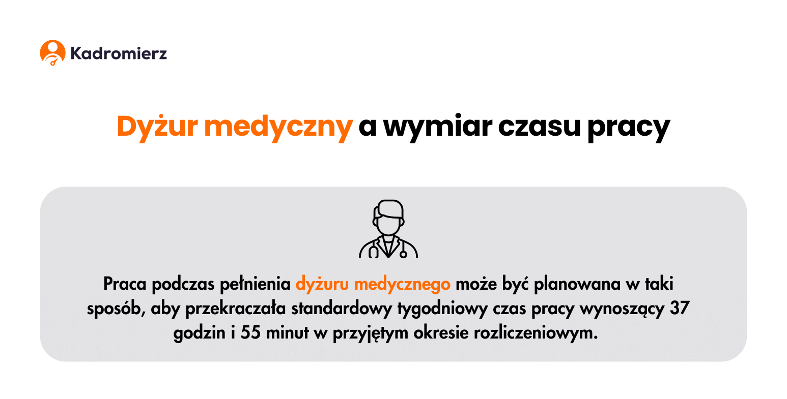 dyżur medyczny a wymiar czasu pracy