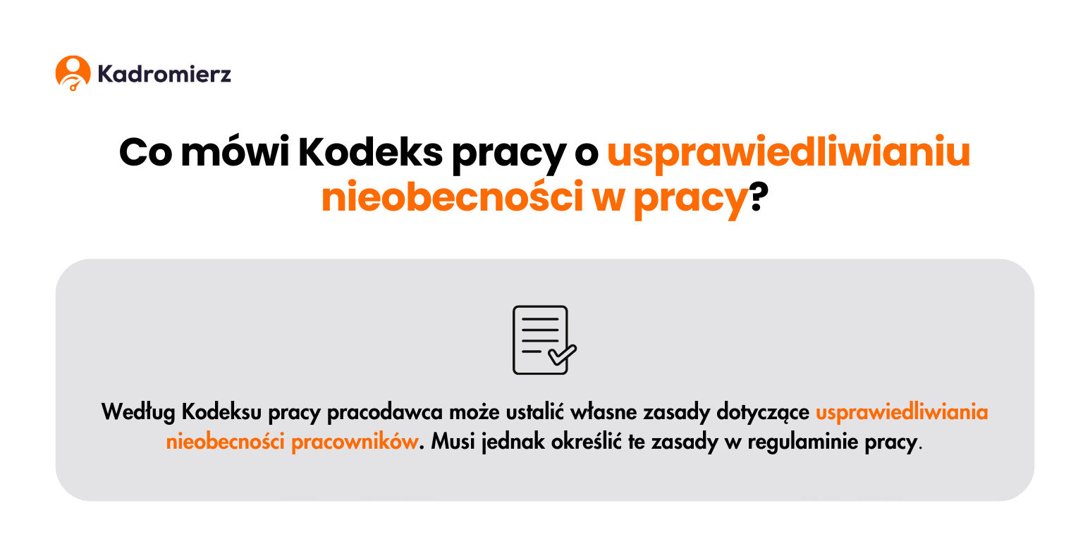 Usprawiedliwianie nieobecności w pracy