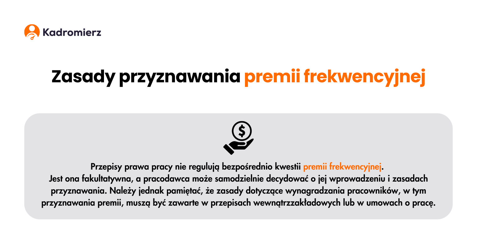 zasady przyznawania premii frekwencyjnej